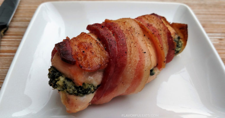 Bacon-Wrapped Spinach & Goat Cheese Chicken