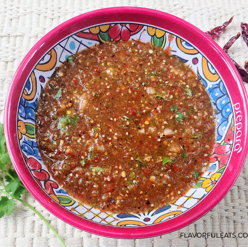 Chile de Arbol Tomatillo Salsa