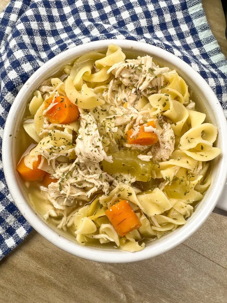 Grandma's Homemade Slow Cooker Chicken Noodle Soup